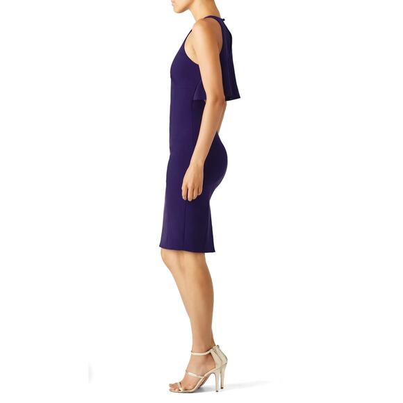 Cinq a Sept NWT Indigo Makenna Dress Keyhole Cutout Back Knee Length Dress 2 - Picture 2 of 9